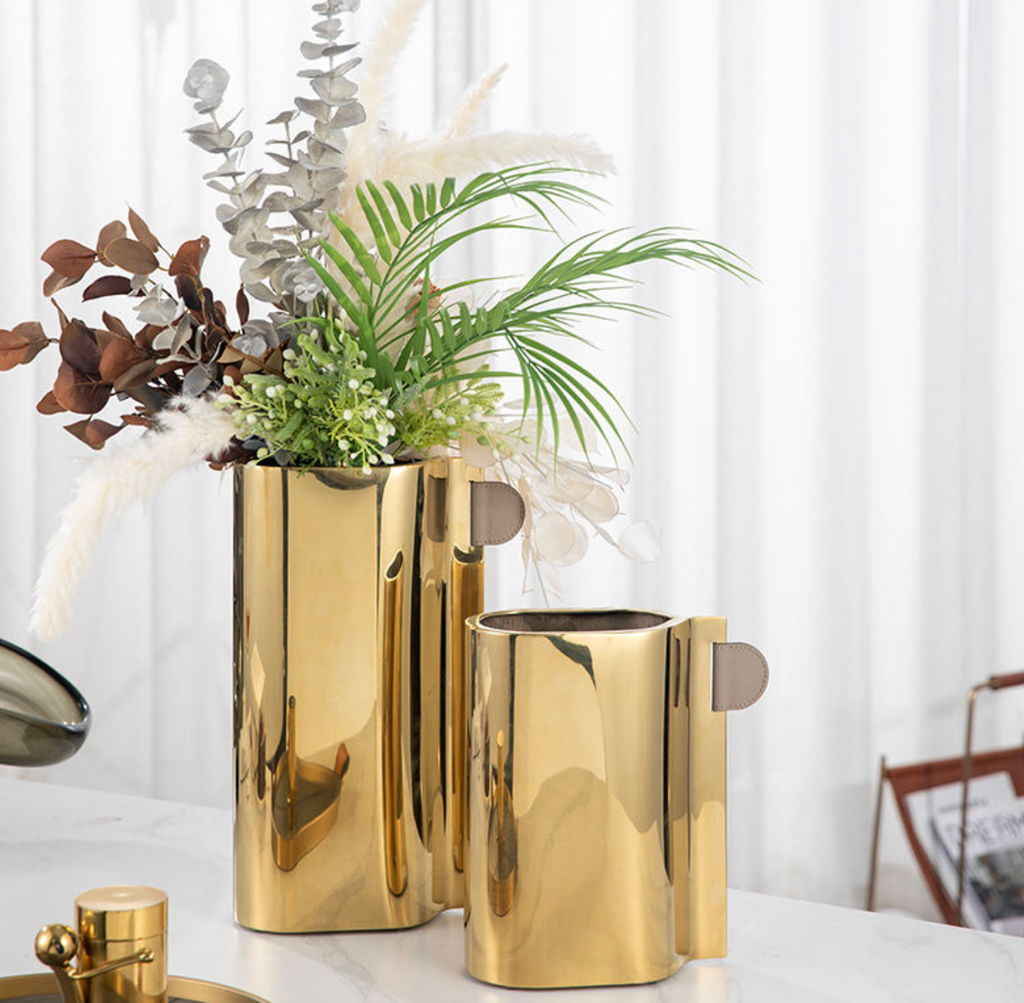 Luxury Gold Metal Vase