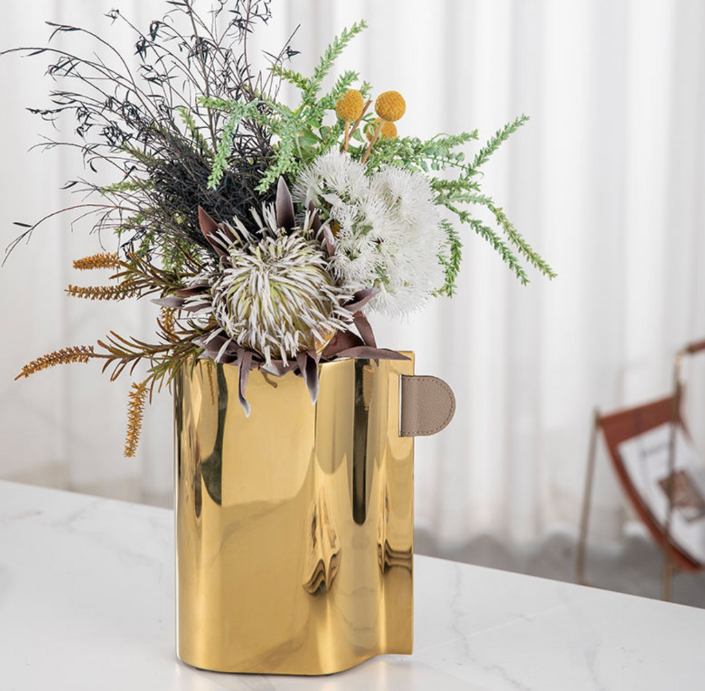 Luxury Gold Metal Vase