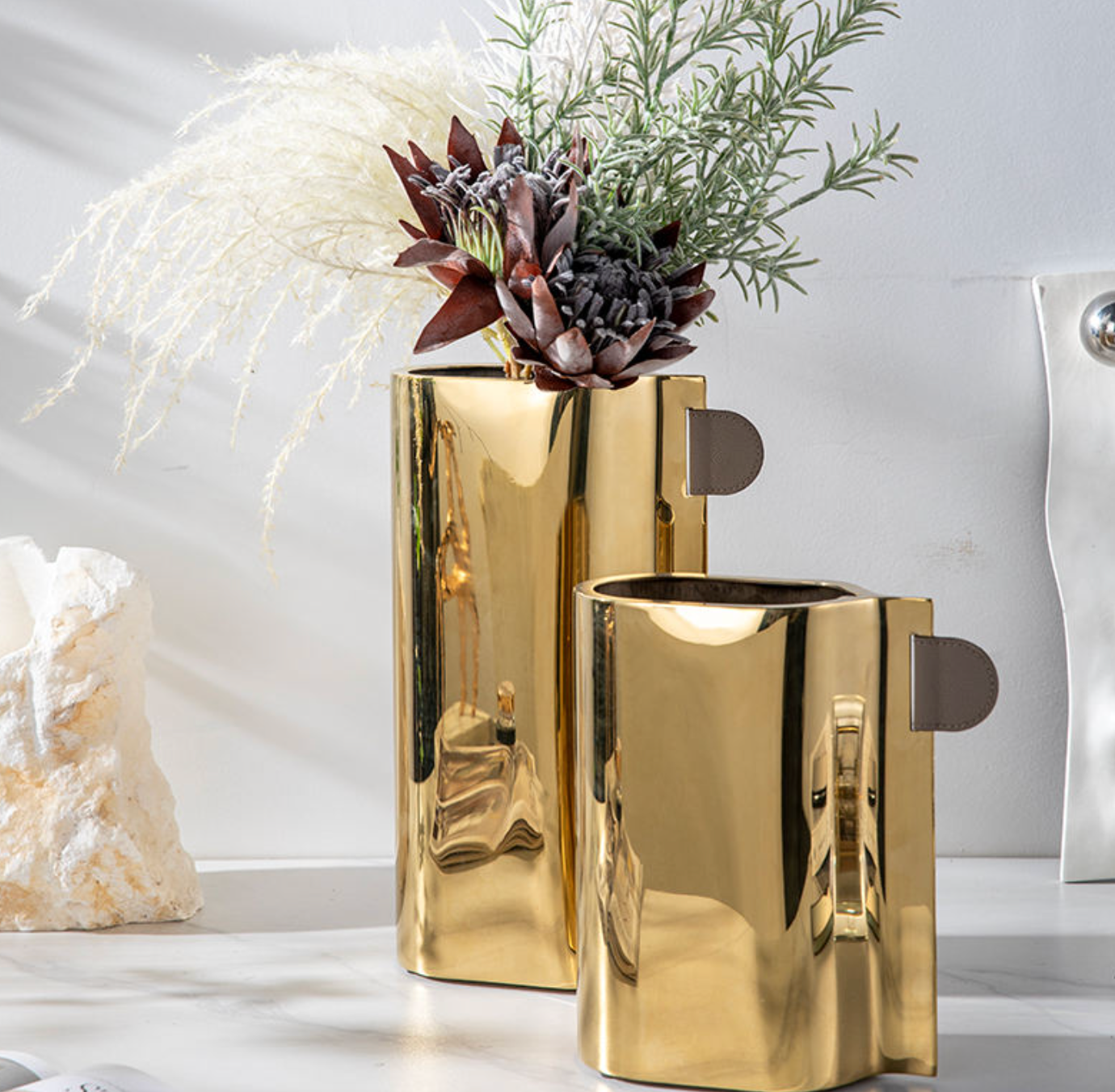 Luxury Gold Metal Vase