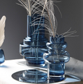 Modern Art Deco Blue Glass Décor