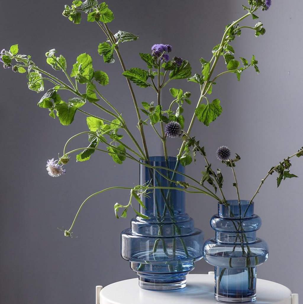 Modern Art Deco Blue Glass Décor