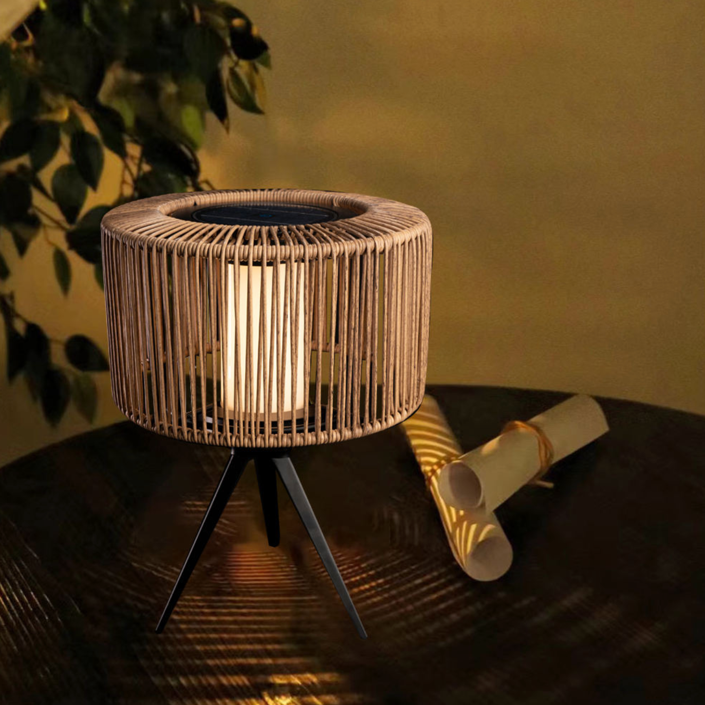 Outdoor Rattan Solar Lights